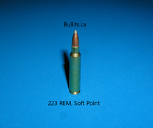 Load image into Gallery viewer, 223 REM, Brass casing with a 55gr, Soft Point bullet
