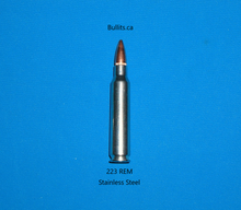 Load image into Gallery viewer, 223 REM with a 55gr FMJ bullet & Bright Steel casing