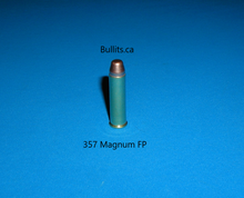 Load image into Gallery viewer, 357 Magnum with a 125gr TMJ, FP bullets with Brass or Nickel casing