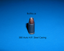 Load image into Gallery viewer, 380 ACP / 9mm Short, Grey Steel casing with Hornady’s 90gr, XTP Hollow Point bullet