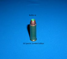 Load image into Gallery viewer, Zombie Hunting: 38 SPL with Hornady’s 158gr XTP, Hollow Point & Green Tip bullet