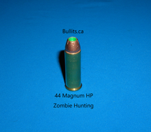 Load image into Gallery viewer, Zombie Hunting: 44 Magnum with Hornady’s 240gr XTP, Hollow Point, Green & Tip bullet