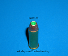 Load image into Gallery viewer, Zombie Hunting: 44 Magnum with Hornady’s 240gr XTP, Hollow Point, Green & Tip bullet