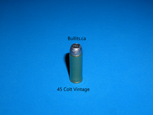 Load image into Gallery viewer, 45 Colt (aka 45 Long Colt), with Old Style (vintage) 255gr, Flat top Lead bullet.
