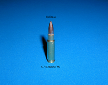 Load image into Gallery viewer, 5.7 x 28mm with 40gr, Full Metal Jacket bullets.