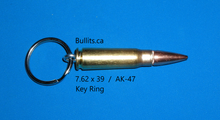 Load image into Gallery viewer, Key Ring: AK-47 / 7.62 x 39 Brass & Steel casings