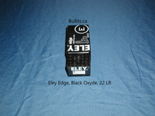 Load image into Gallery viewer, 22 LR Eley “Edge”, Black Oxyde casings, 40 grain bullets. Box of 50