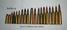 Load image into Gallery viewer, Kit of 19 different Rifle bullets