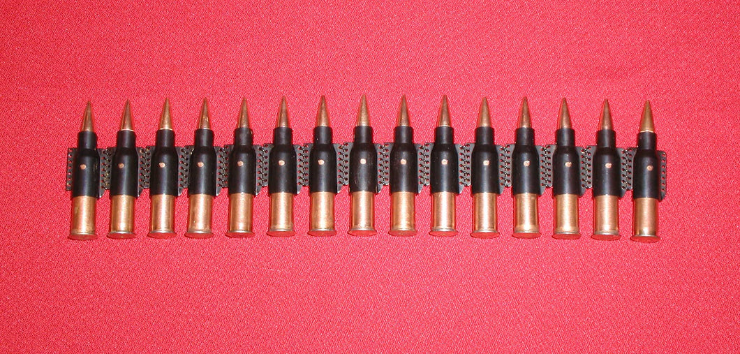 PKP / PKM 15 bullets belt in 7.62 x 54R, COPPER color