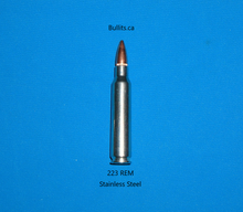 Load image into Gallery viewer, 223 REM with a 55gr FMJ bullet &amp; Bright Steel casing
