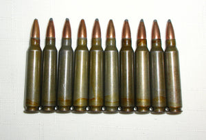 223 REM with Steel grey/green casings and Soft Point bullets, lot of 10