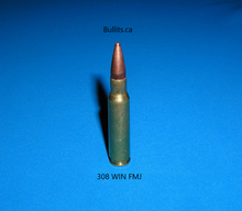 Load image into Gallery viewer, 308 WIN with Brass casing and a Full Metal Jacket bullet
