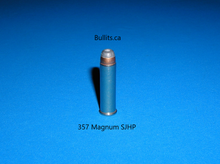 Load image into Gallery viewer, 357 Magnum with a 125gr, Semi Jacket Hollow Point bullet
