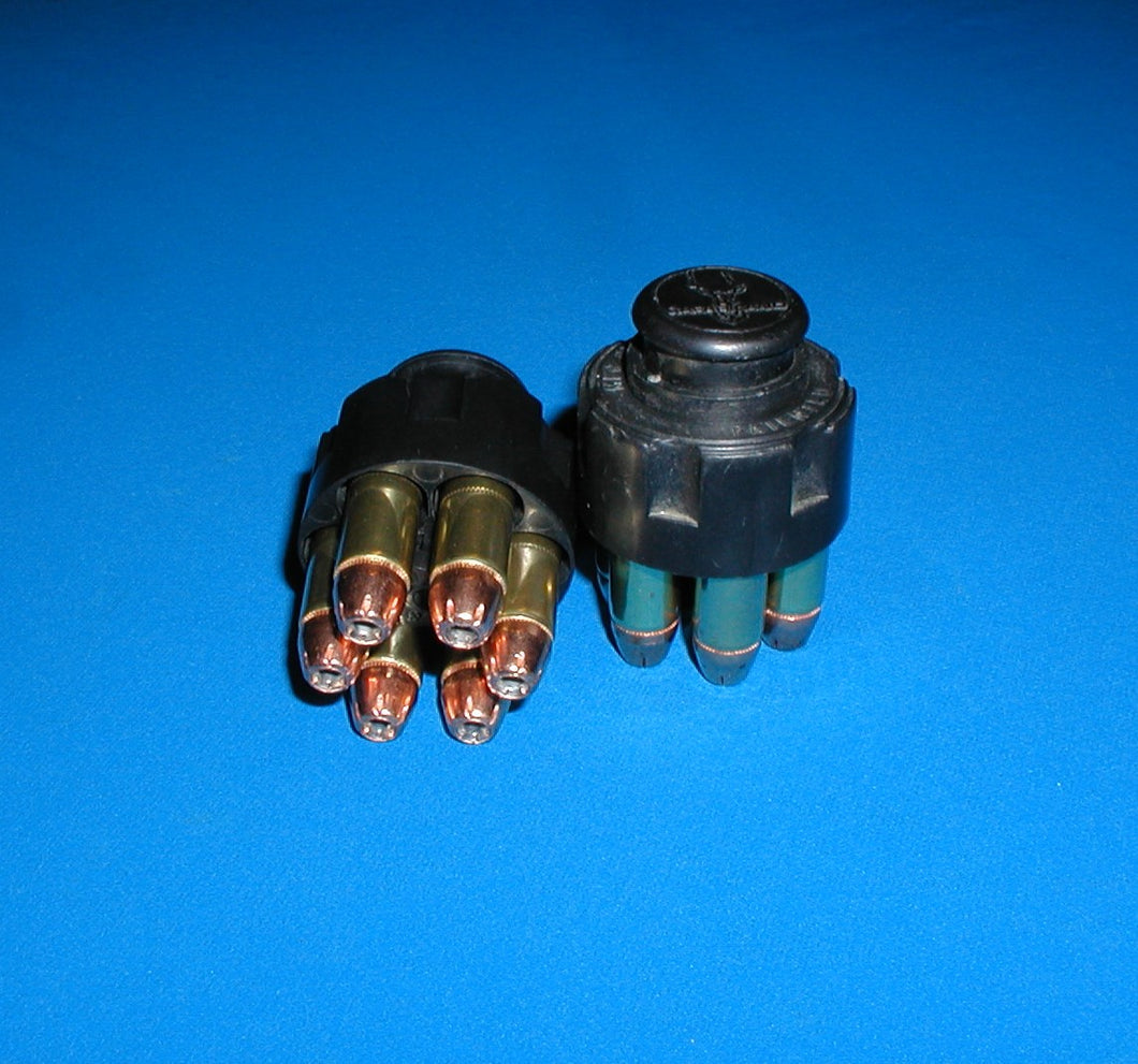 Speed Loaders for K-frame S&W revolvers with 12 bullets in 38 SPL with Hornady's Hollow Point bullets