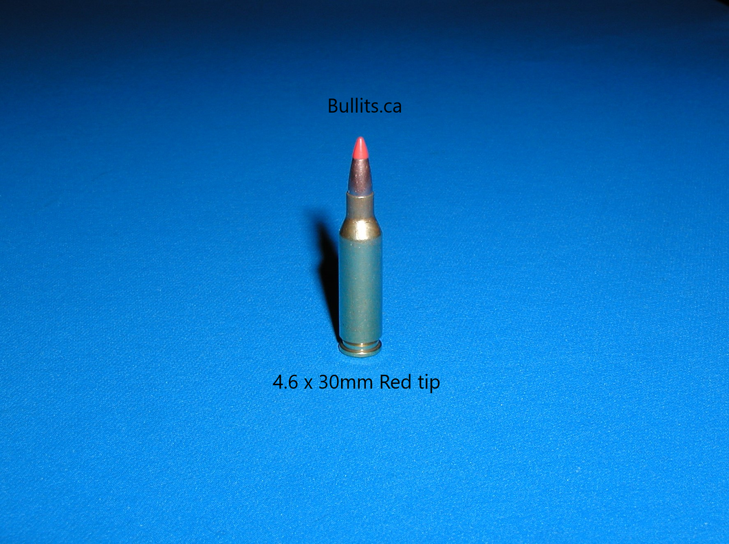 4.6 x 30mm with a Red Tip bullet.