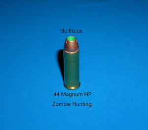 Zombie Hunting: 44 Magnum with Hornady’s 240gr XTP, Hollow Point, Green & Tip bullet