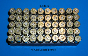45 Colt (aka 45 Long Colt) with 300gr, Flat Nose, Copper plated bullets, lot of 50 (1 box)