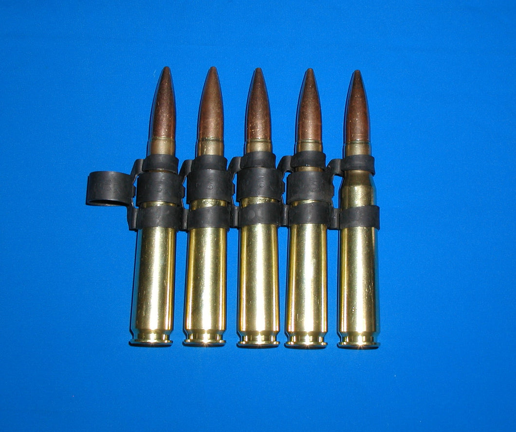 50 BMG with 650gr, Armor Piercing bullets. Lot of 5 linked. M9 links.