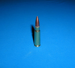 7.62 x 39 (AK-47)  Brass casing with a Full Metal Jacket bullet