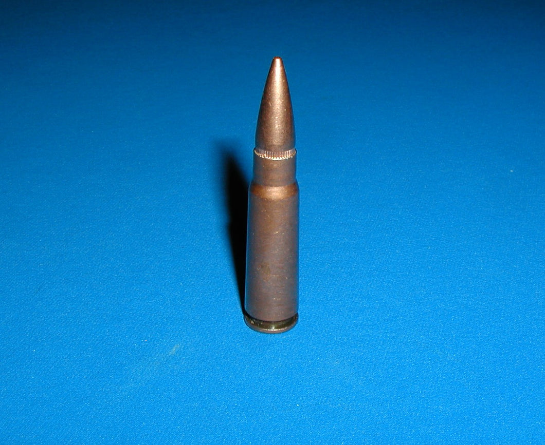 7.62 x 39 (AK-47)  Steel casing, Copper color with a Full Metal Jacket bullet