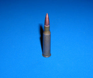 7.62 x 54R Steel casing, Grey/Green color with a Full Metal Jacket bullet