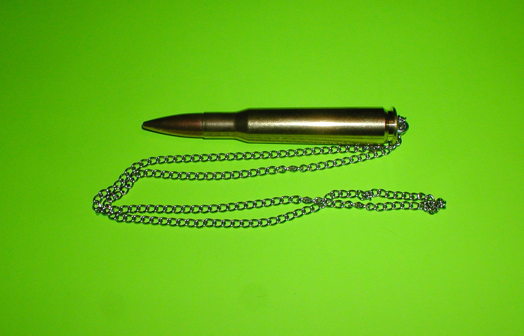 50 BMG necklace made with a 650gr, Steel Core, Armor Piercing bullet